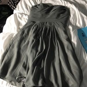 Grey strapless s/m homecoming/bridesmaid dress